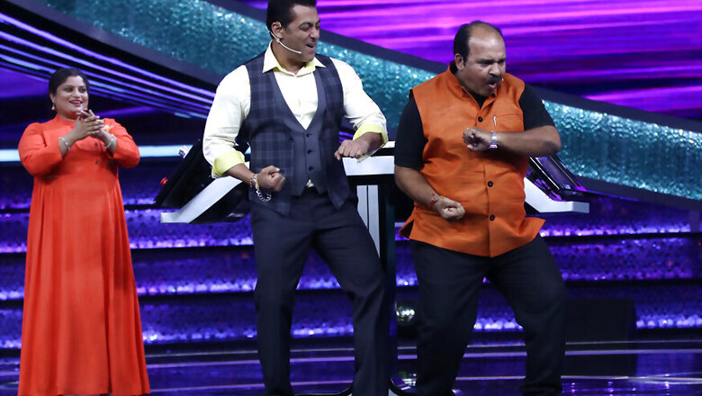 Dancing Uncle Sanjeev Srivastav Matches Steps With Salman Khan on Dus Ka Dum, See Pics