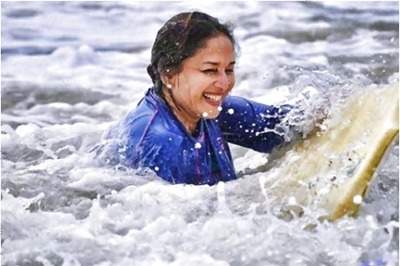 Madhuri Dixit Shares Throwback Pics Surfing in Water