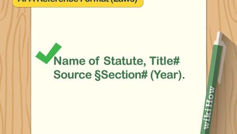 How to Cite Laws in APA