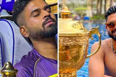 KKR Captain Shreyas Iyer is Taking the IPL Trophy Everywhere: To Bed, for a Swim...