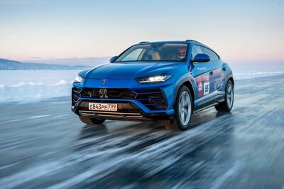 Lamborghini Urus Super SUV Sets High-Speed Record on Ice at Lake Baikal, Reached 298 Kmph