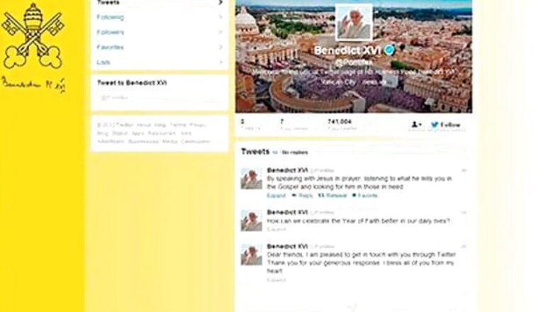 Pope hits 1 million mark as he tweets: 'Dear Friends...'