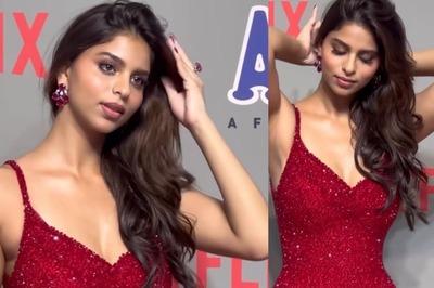 Suhana Khan Ups The Ante As She Arrives At The Archies Premiere In A Scintillating Red Gown, Watch Video