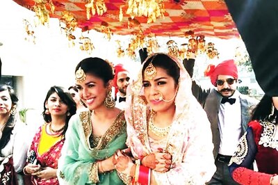 Photos: Nimrat Kaur looks elegant as she attends sister's wedding in Rimple & Harpreet Narula ensemble