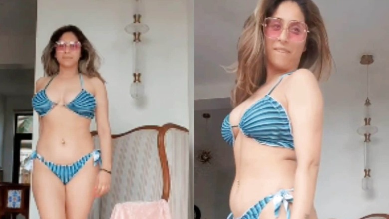 Neha Bhasin Twirls In Blue Striped Bikini, Soaks In The Sun In Viral Video; Netizens Call Her 'Hottie'
