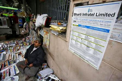 Bharti Infratel shares fall over 10 per cent in debut