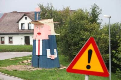 Trump 'Statue of Liberty' Burned in Slovenian Town after Iran Escalation