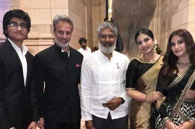 Raveena Tandon Poses With RRR Director SS Rajamouli At Padma Awards 2023; Pic Goes Viral