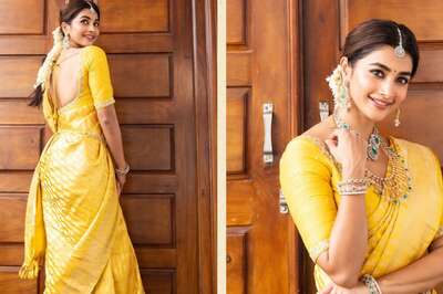 Pooja Hegde's Yellow Saree Should Be Your Next Investment For Wedding Closet