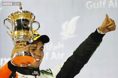 Force India on Bahrain GP podium as Sergio Perez finishes third