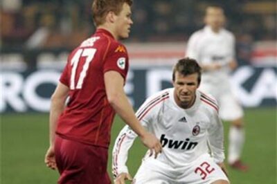 Beckham’s AC Milan debut ends all square in Rome