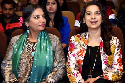 Shabana Azmi advocates for equal work-equal pay, Juhi Chawla feels there's no competition with male counterparts