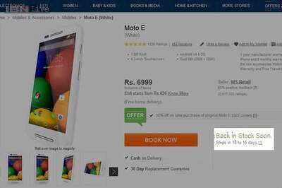 Moto E sold out on Flipkart