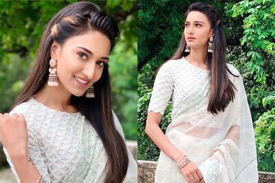 Kasautii Zindagii Kay Star Erica Fernandes Poses in White Shimmery Saree, See Stunning Pics