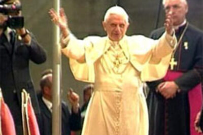 Pope addresses public at a Washington stadium
