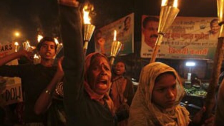 Bhopal gas tragedy victims hold torch rally