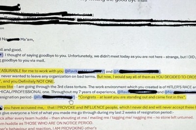 Employee's Heated Resignation Mail Against Manager's 'Toxic' Traits Goes Viral on Reddit