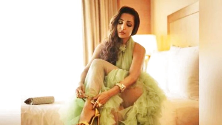 Malaika Arora's Gown, Golden Heels Leaves Fans Dazzled. Their Price Will Shock you