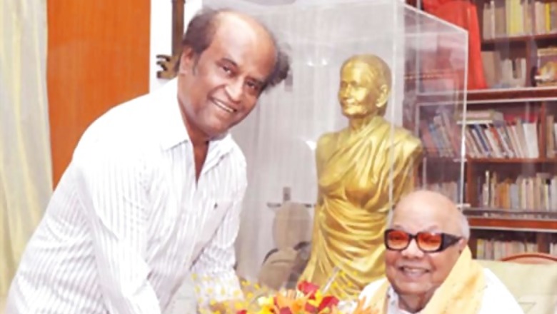 Rajinikanth meets Karunanidhi at Chennai