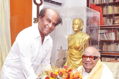 Rajinikanth meets Karunanidhi at Chennai