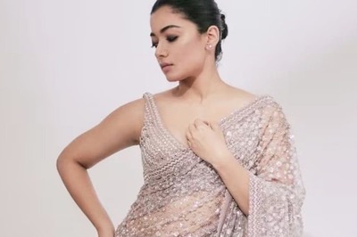 Guess The Price Of Rashmika Mandanna’s Blushed Pink Sheer Saree