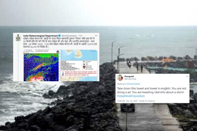 #StopHindiImposition: Tamilians Furious after Met Dept Tweets Cyclone Nivar Updates in Hindi Only