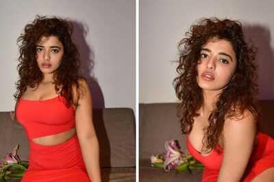 Actress Ketika Sharma Raises Temperatures In Stunning Red Dress