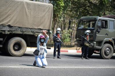 Myanmar Police Raid Protest District as World Bank Halts Some Payments