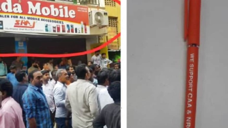 Protests Outside Chennai Mobile Shop Selling Pens with Pro-CAA Message, Police Probe On